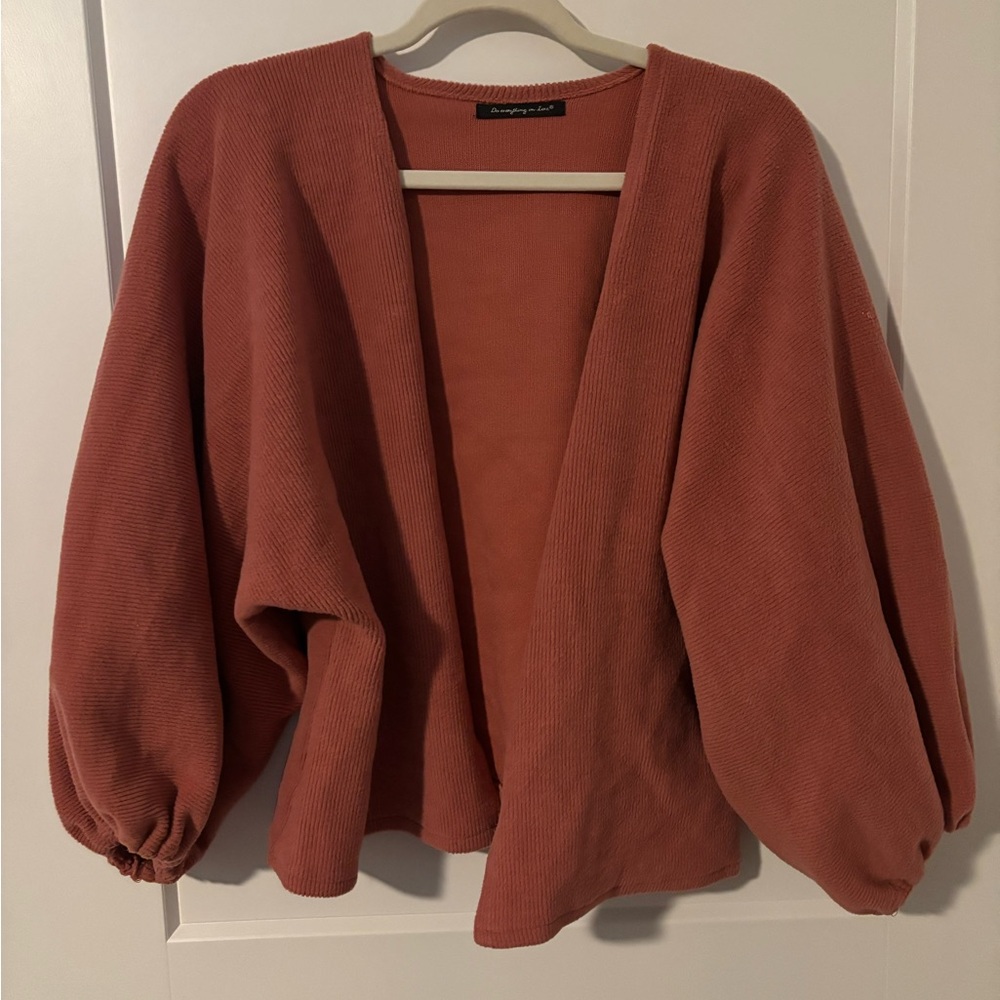 Do Everything in Love Terracotta Cardigan